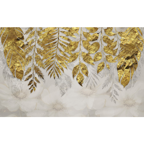 Panoramic Wallpaper - Wall Mural - Leaves