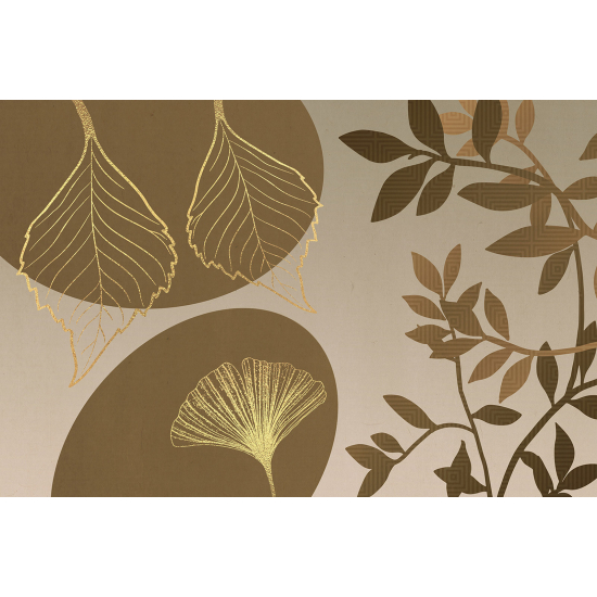 Panoramic Wallpaper - Wall Mural - Leaves