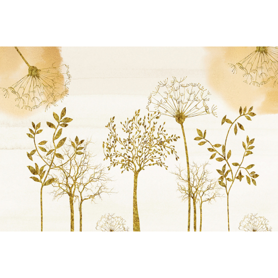 Panoramic Wallpaper - Wall Mural - Leaves