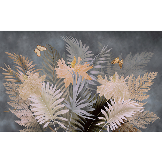 Panoramic Wallpaper - Wall Mural - Leaves