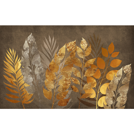 Panoramic Wallpaper - Wall Mural - Leaves