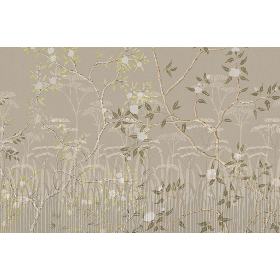 Panoramic Wallpaper - Wall Mural - Leaves