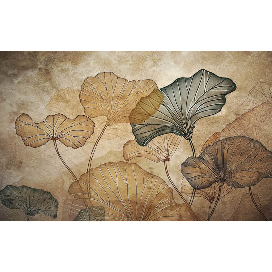 Panoramic Wallpaper - Wall Mural - Leaves