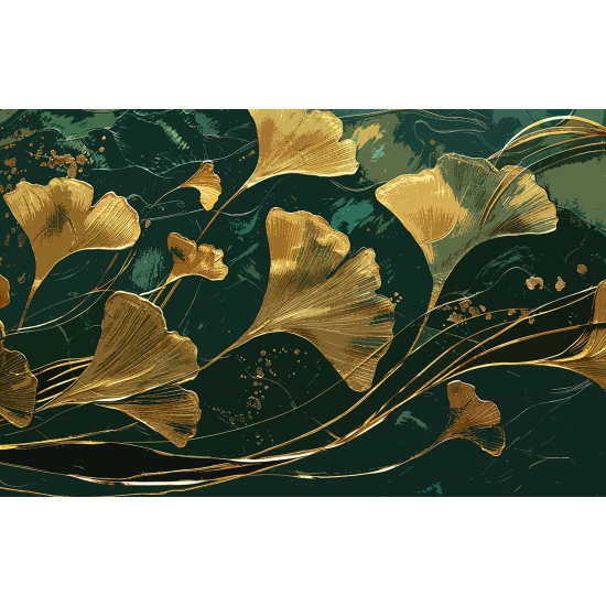 Panoramic Wallpaper - Wall Mural - Leaves