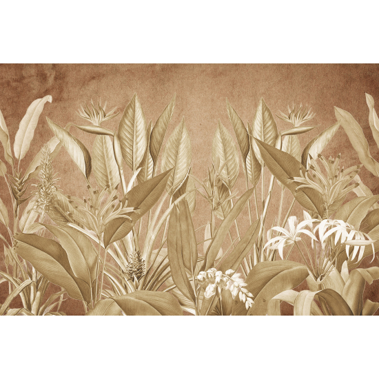 Panoramic Wallpaper - Wall Mural - Leaves