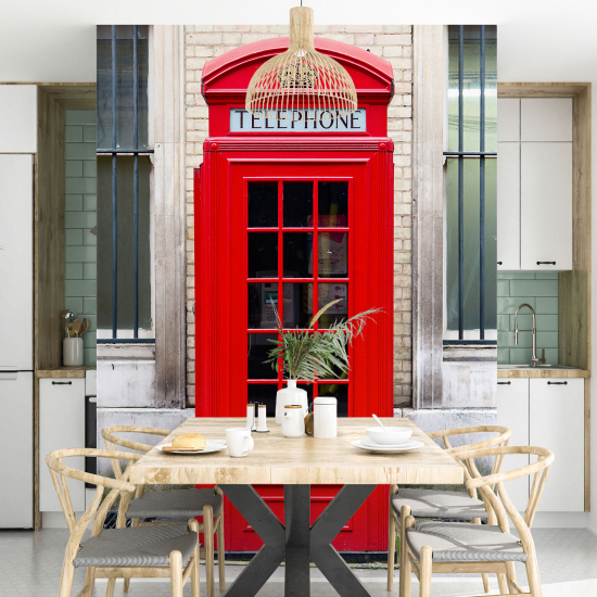 Panoramic Wallpaper - Wall Mural - London telephone booth