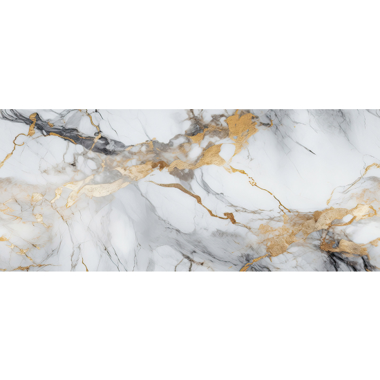 Panoramic Wallpaper - Wall Mural - Marble Effect