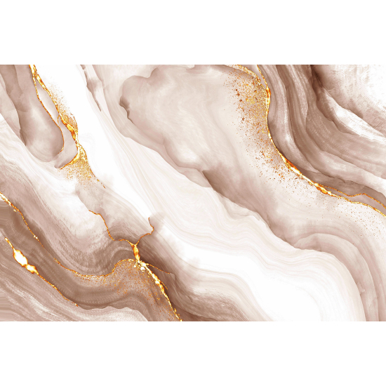 Panoramic Wallpaper - Wall Mural - Marble Effect