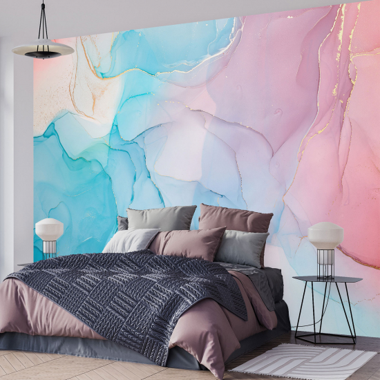 Panoramic Wallpaper - Wall Mural - Marbled effect