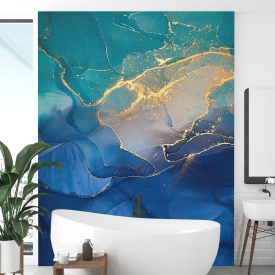 Panoramic Wallpaper - Wall Mural - Marbled effect