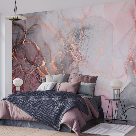 Panoramic Wallpaper - Wall Mural - Marbled effect