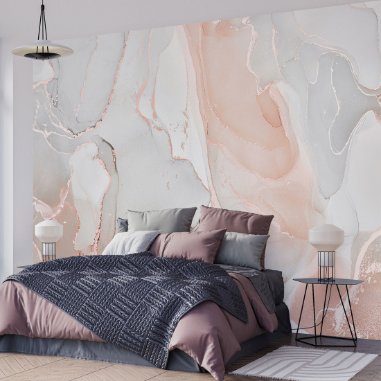 Panoramic Wallpaper - Wall Mural - Marbled effect