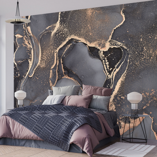 Panoramic Wallpaper - Wall Mural - Marbled effect