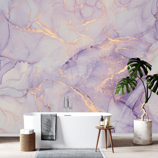 Panoramic Wallpaper - Wall Mural - Marbled effect