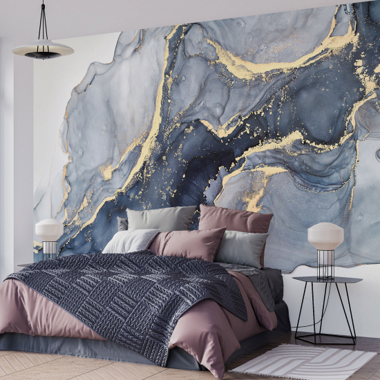 Panoramic Wallpaper - Wall Mural - Marbled effect