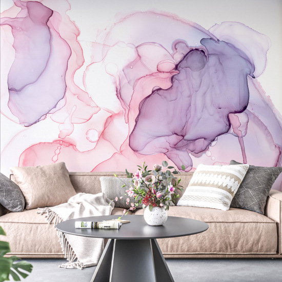 Panoramic Wallpaper - Wall Mural - Marbled effect