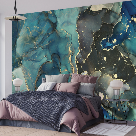 Panoramic Wallpaper - Wall Mural - Marbled effect