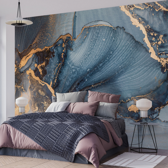 Panoramic Wallpaper - Wall Mural - Marbled effect