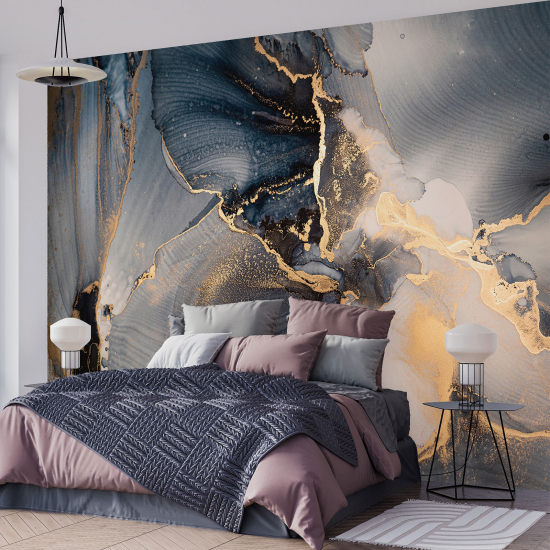 Panoramic Wallpaper - Wall Mural - Marbled effect