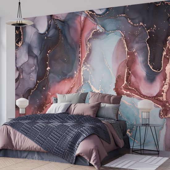 Panoramic Wallpaper - Wall Mural - Marbled effect