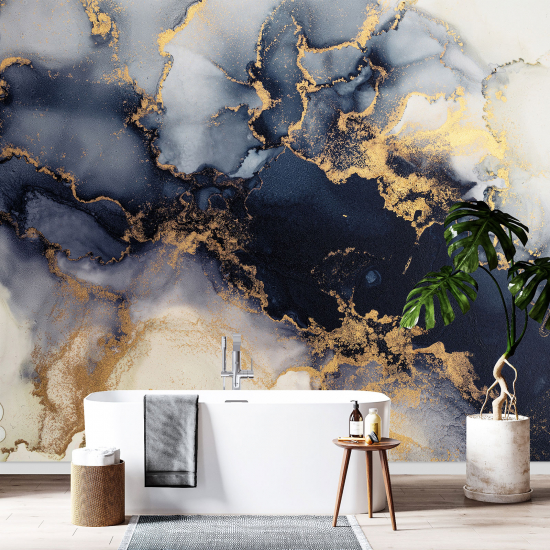 Panoramic Wallpaper - Wall Mural - Marbled effect