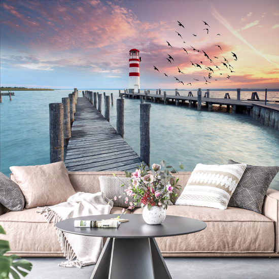 Panoramic Wallpaper - Wall Mural - Marine lighthouse