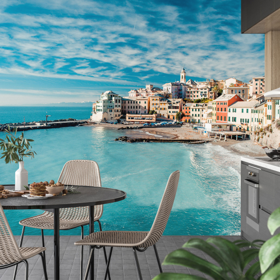 Panoramic Wallpaper - Wall Mural - Mediterranean village