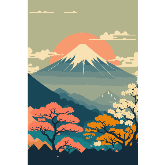 Panoramic Wallpaper - Wall Mural - Mount Fuji