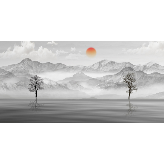 Panoramic Wallpaper - Wall Mural - Mountain landscape