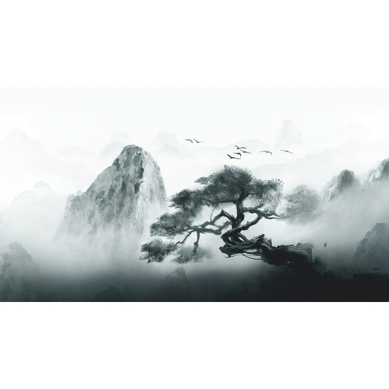 Panoramic Wallpaper - Wall Mural - Mountain Landscape