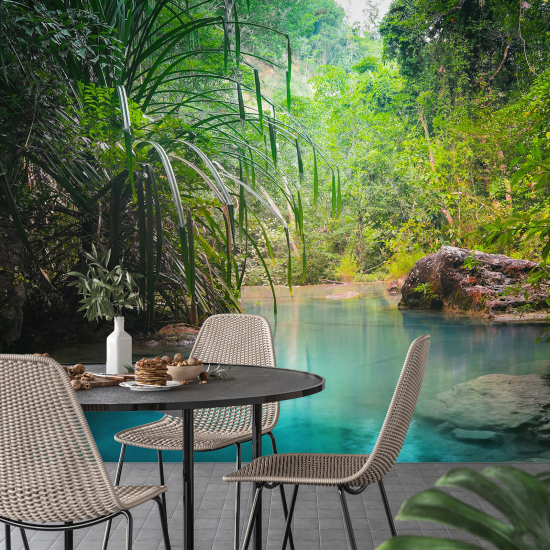 Panoramic Wallpaper - Wall Mural - Natural pool