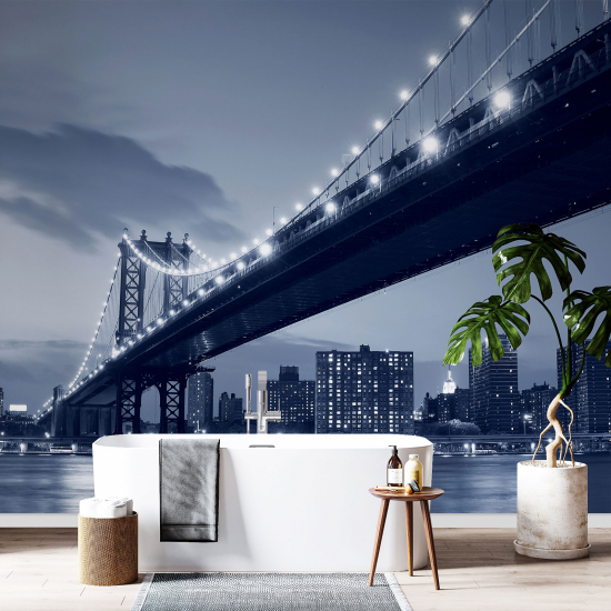 Panoramic Wallpaper - Wall Mural - New York Bridge