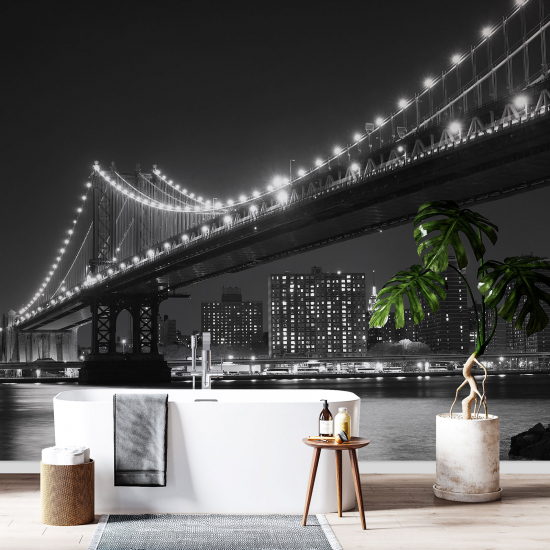 Panoramic Wallpaper - Wall Mural - New York Bridge