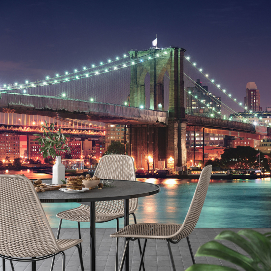 Panoramic Wallpaper - Wall Mural - New York Bridge