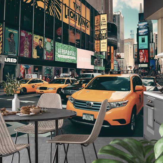 Panoramic Wallpaper - Wall Mural - New York Taxi