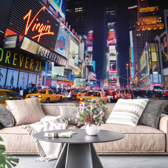 Panoramic Wallpaper - Wall Mural - New York Times Square