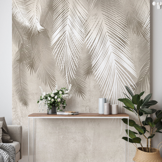 Panoramic Wallpaper - Wall Mural - Palm Leaves