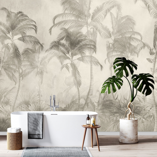 Panoramic Wallpaper - Wall Mural - Palm trees