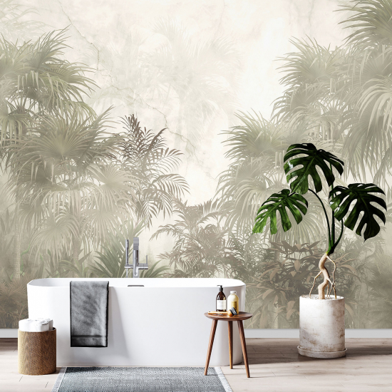 Panoramic Wallpaper - Wall Mural - Palm trees