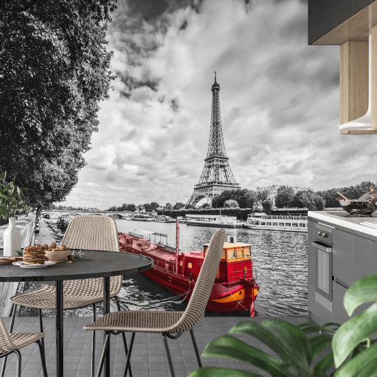 Panoramic Wallpaper - Wall Mural - Paris Eiffel Tower