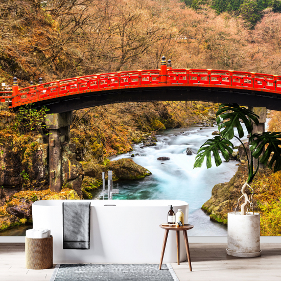 Panoramic Wallpaper - Wall Mural - River Bridge