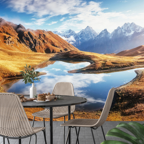 Panoramic Wallpaper - Wall Mural - River Mountains