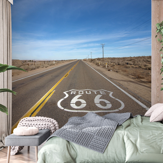 Panoramic Wallpaper - Wall Mural - Road 66