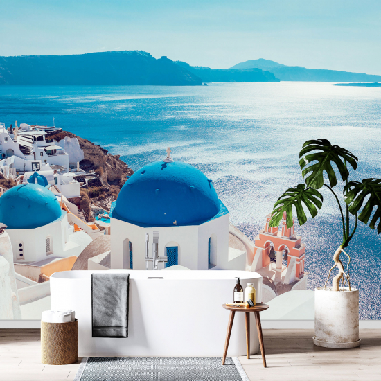 Panoramic Wallpaper - Wall Mural - Santorini Greece