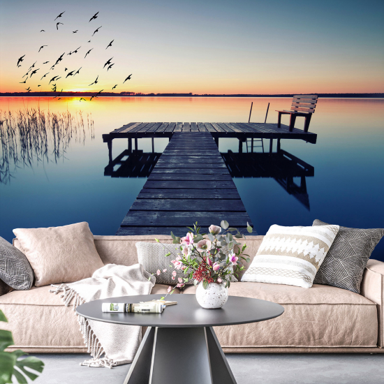 Panoramic Wallpaper - Wall Mural - Sea Pontoon