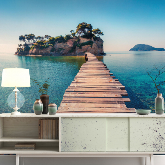 Panoramic Wallpaper - Wall Mural - Sea Pontoon