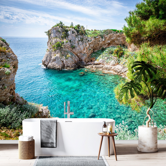 Panoramic Wallpaper - Wall Mural - Sea View