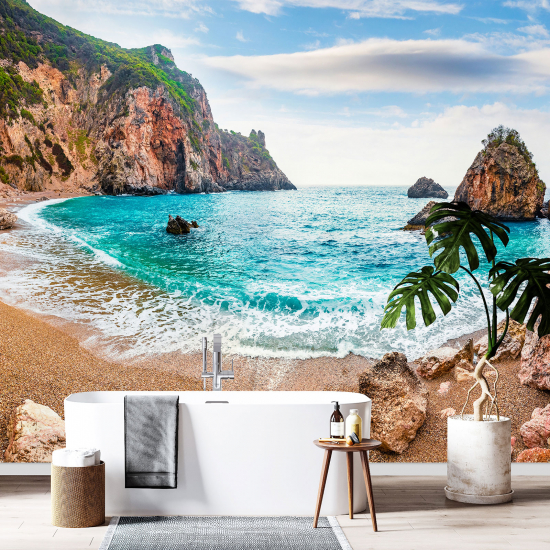 Panoramic Wallpaper - Wall Mural - Sea View