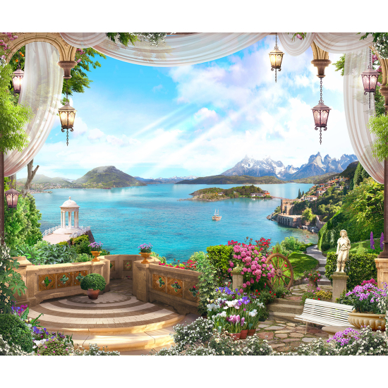 Panoramic Wallpaper - Wall Mural - Sea View