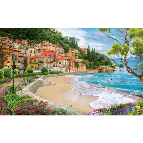 Panoramic Wallpaper - Wall Mural - Seaside village